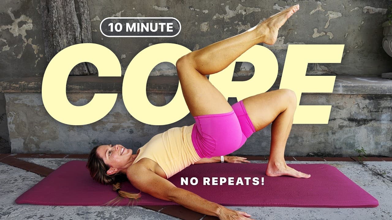 10 Minute Functional Core Strength Workout (No Repeats)