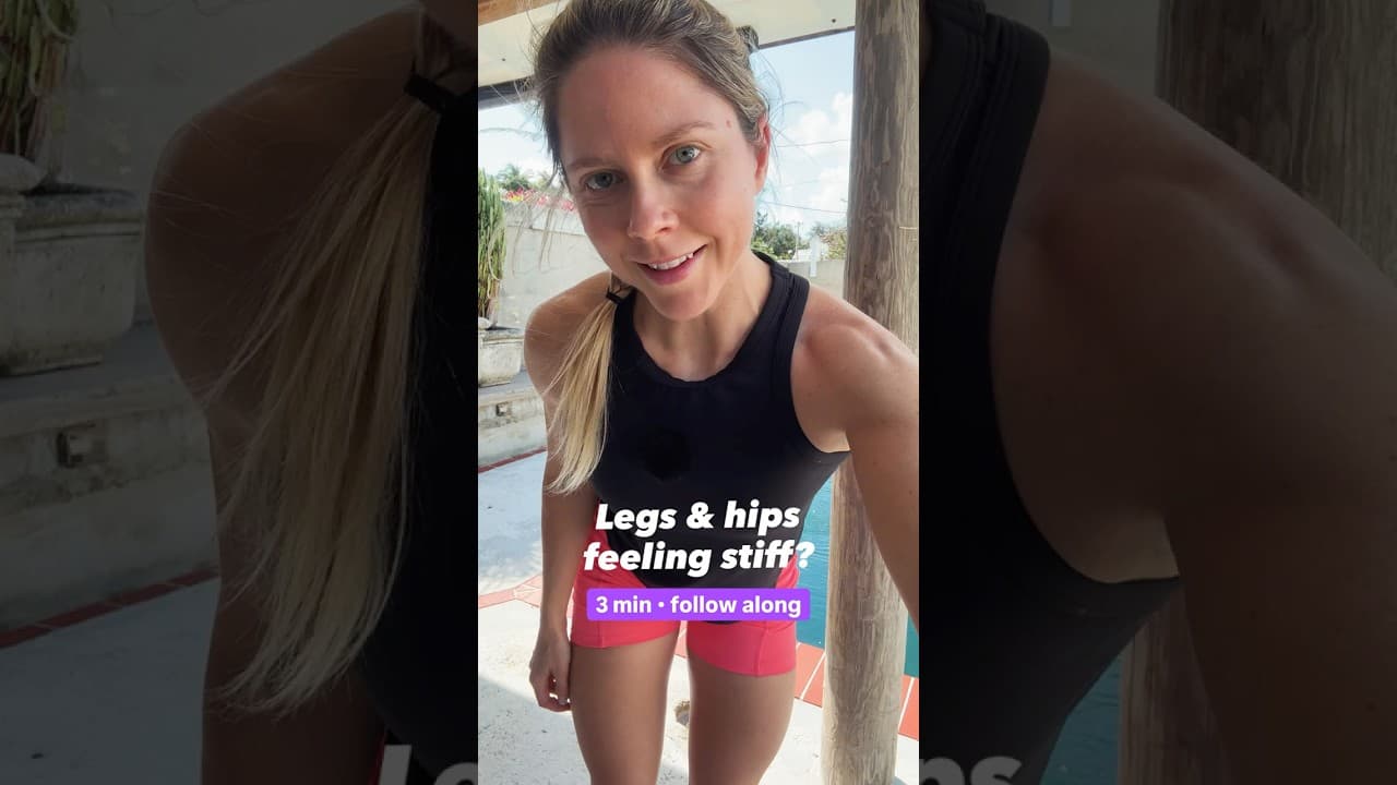 3 min standing stretch for your legs & hips (follow along)