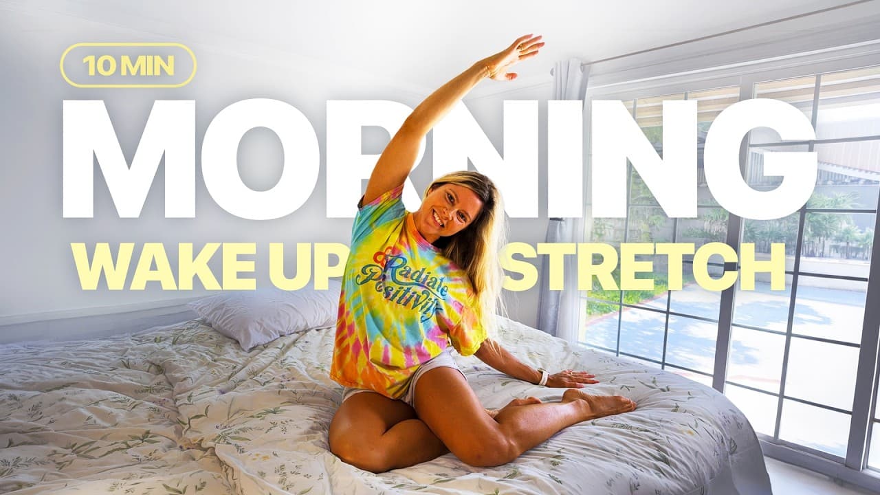 10 Min Morning Bed Stretch to Wake Up Your Body & Ease Into Your Day