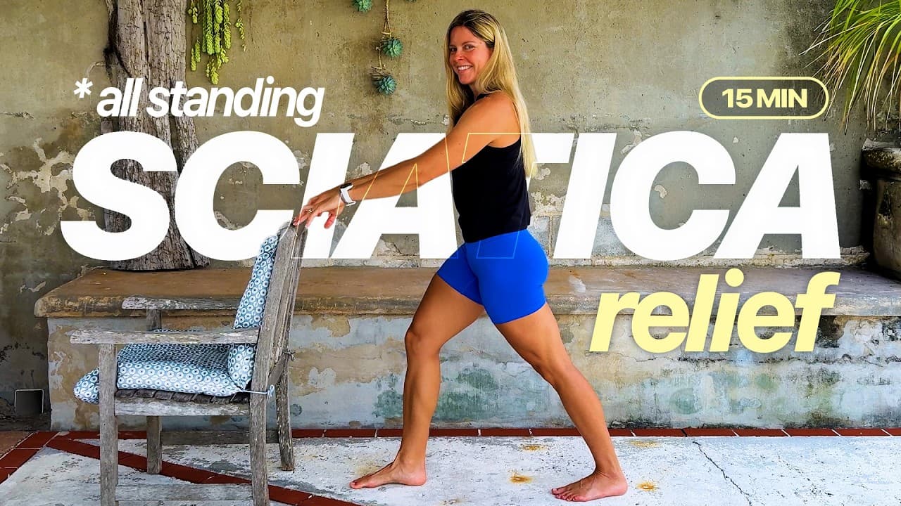 Sciatica Relief Without Getting on the Floor (15 Min, Follow Along)