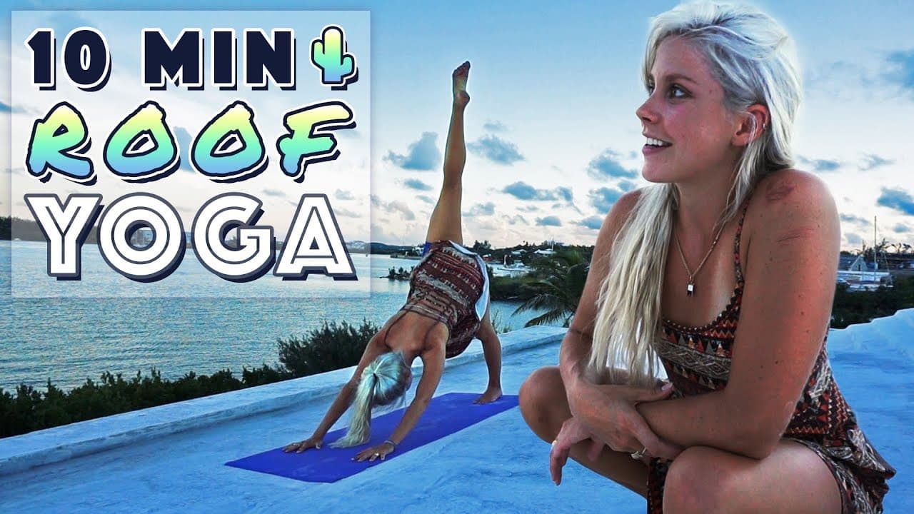 Stress Relief Yoga...on the Roof?! | 10 Min to Relax & Clear Your Mind