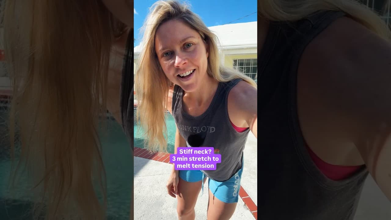 3 min stretch to melt tension in your stiff neck