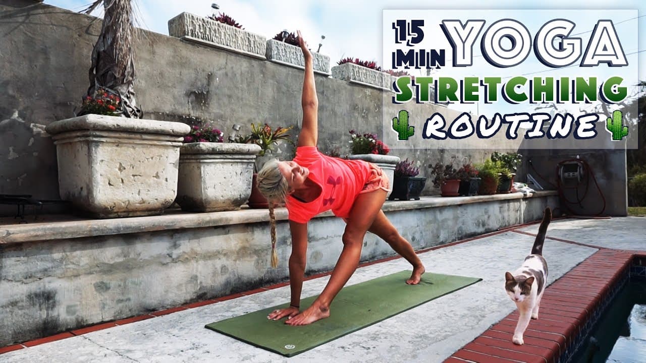 15 Minute Yoga Routine | Easy Stretches to Relax & De-Stress