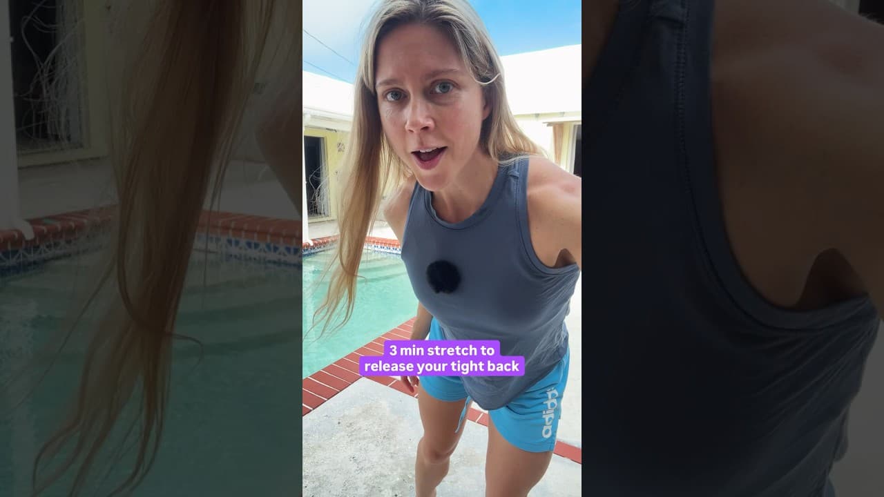 3 min stretch to release your tight back (FOLLOW ALONG)