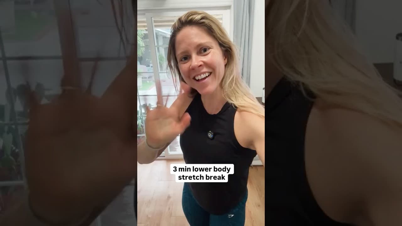 3 min lower body stretch break (all standing)