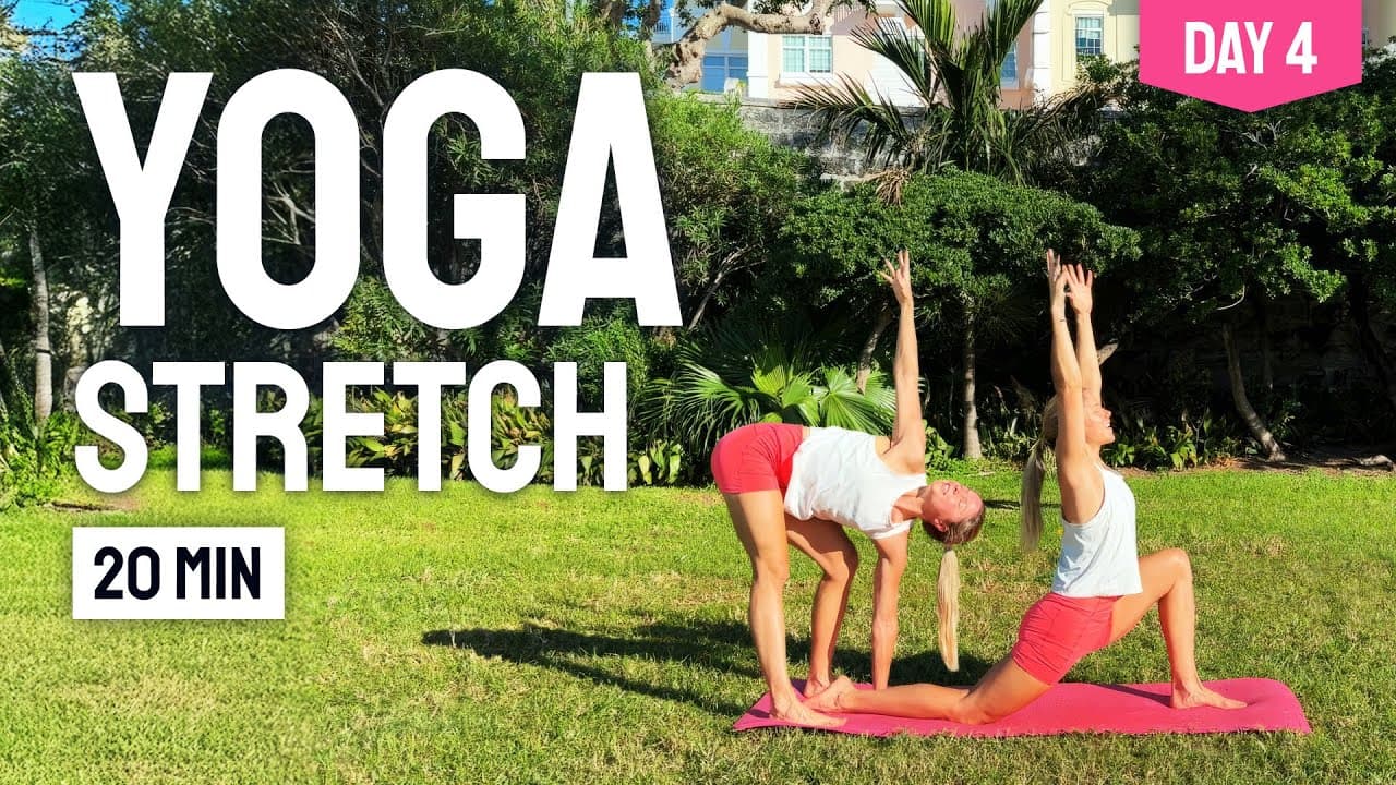 DAY 4 • 20 MIN FULL BODY YOGA STRETCH || Slow Flow to Release Tension & Feel Good