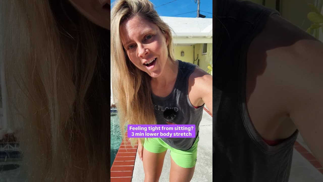 3 min stretch when you're feeling tight from sitting all day