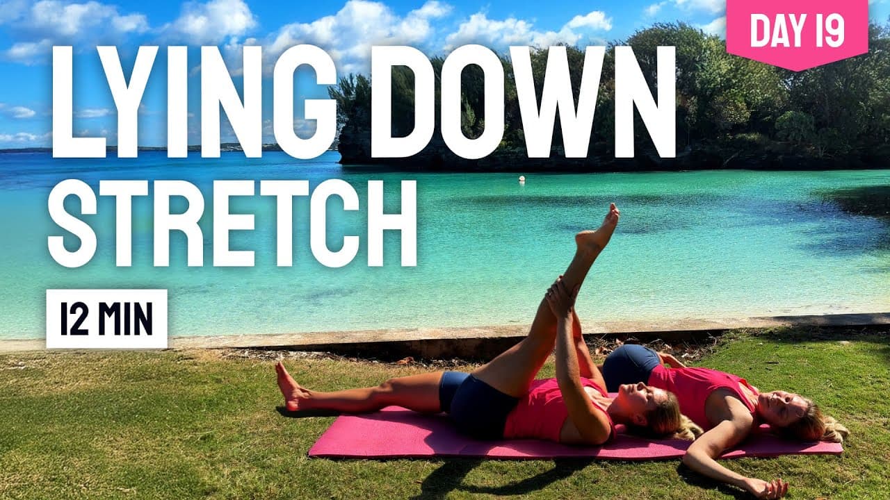 DAY 19 • 12 MIN LYING DOWN YOGA || Gentle Lower Body & Back Release Stretches