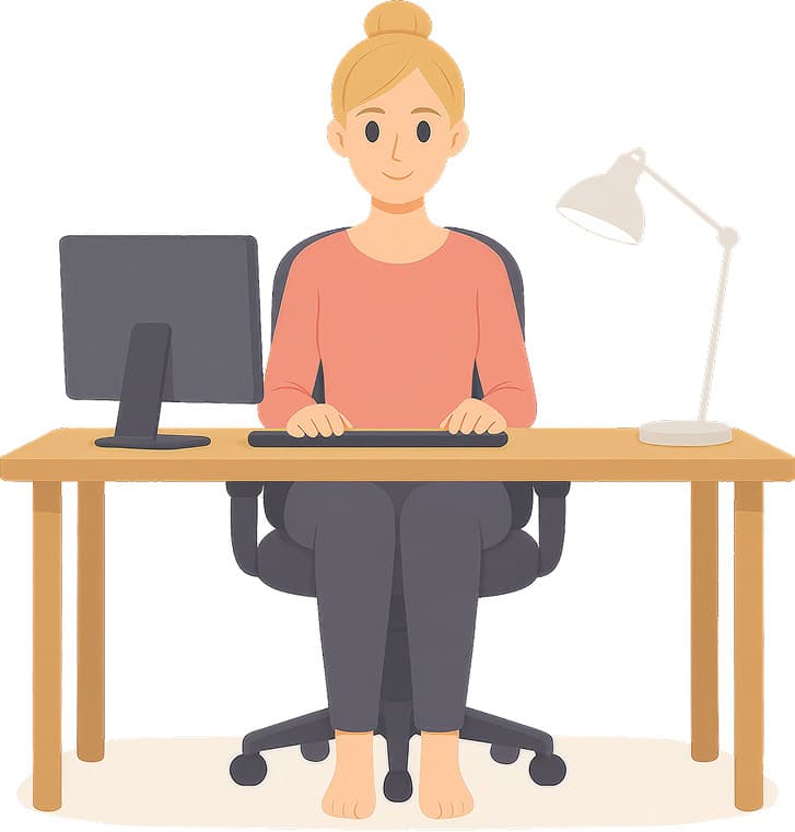 Desk worker with better mobility