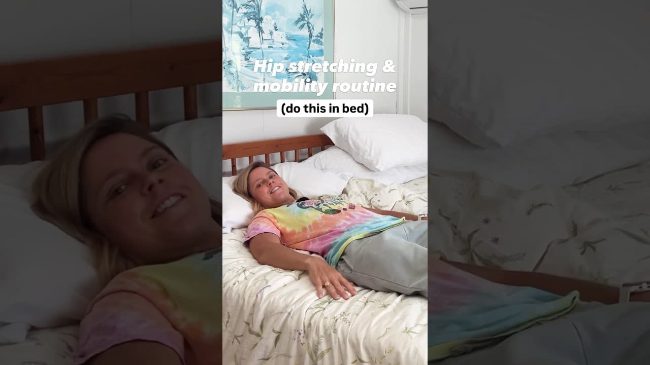 tight hips? do this in bed π #hipmobility #bedstretch