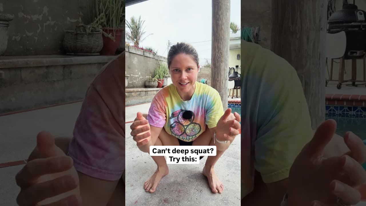 π© Can't deep squat? Try this: