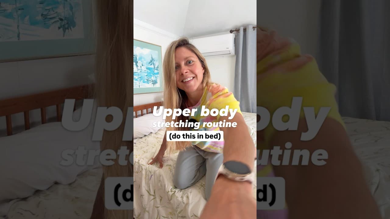 βοΈ easy morning stretches you can do in bed #morningroutine